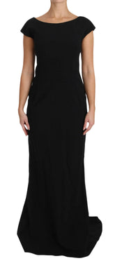 Dolce & Gabbana Black Stretch Fit Flare Gown Maxi -   -  Dolce & Gabbana.
