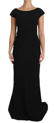 Dolce & Gabbana Black Stretch Fit Flare Gown Maxi -   -  Dolce & Gabbana.