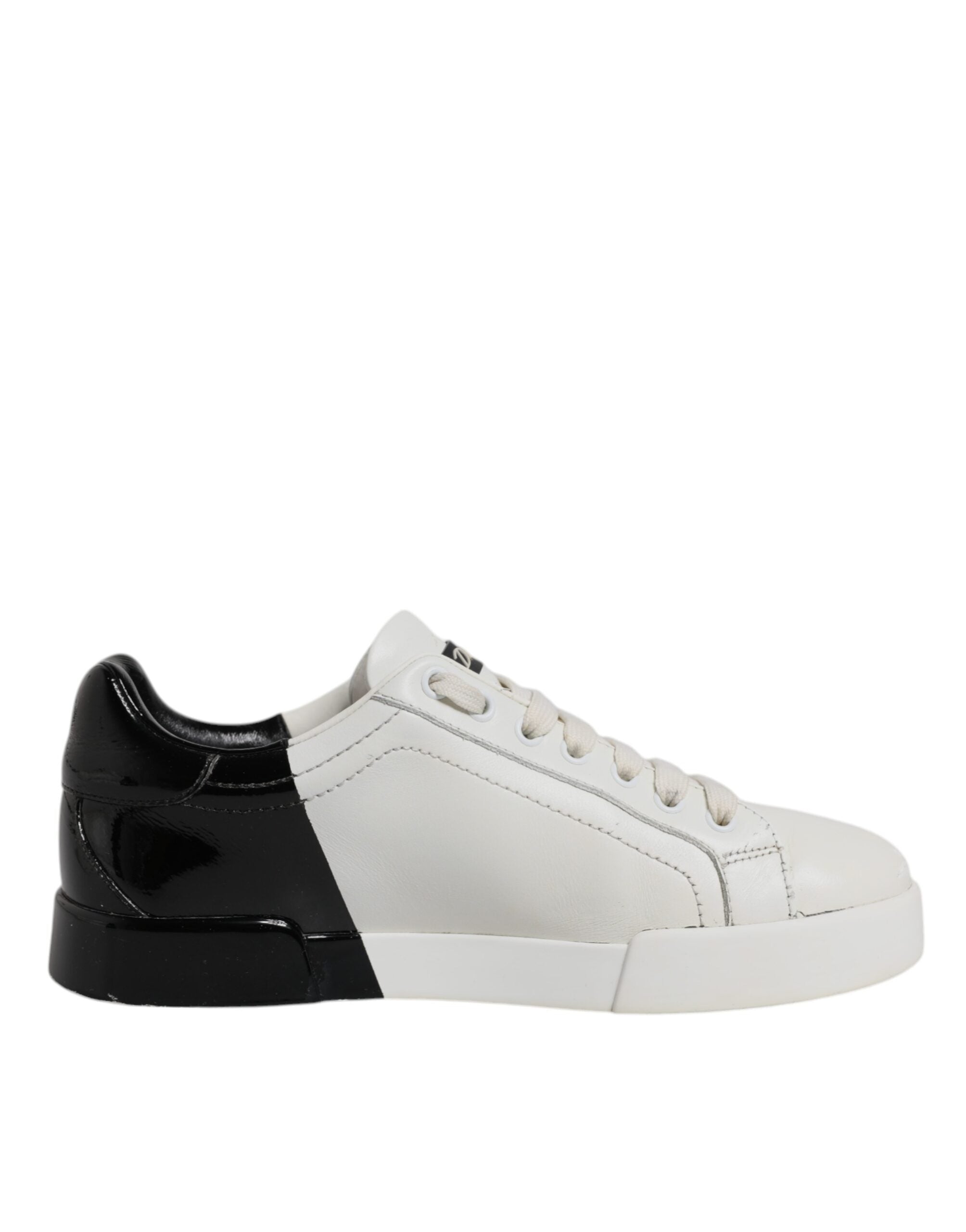 Dolce & Gabbana White Black Logo Portofino Men Sneaker Shoes -   -  Dolce & Gabbana. Dolce & Gabbana White Black Logo Portofino Men Sneaker Shoes -   -  Dolce & Gabbana.