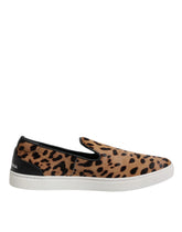 Dolce & Gabbana Brown Calfskin Fur Leopard Sneakers Shoes -   -  Dolce & Gabbana.