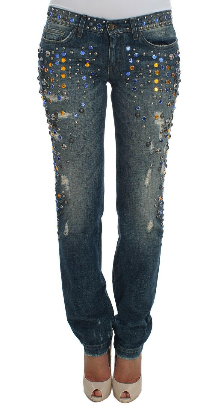 Dolce & Gabbana Crystal Embellished GIRLY Slim Fit Jeans -   -  Dolce & Gabbana.