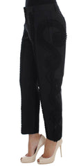 Dolce & Gabbana Black Cotton Stretch Torero Capris Pants -   -  Dolce & Gabbana.