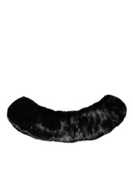 Dolce & Gabbana Black Fur Shawl Neck Wrap Cover Collar Scarf -   -  Dolce & Gabbana.