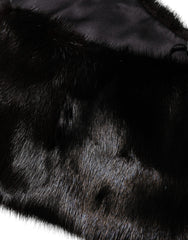 Dolce & Gabbana Black Fur Shawl Neck Wrap Cover Collar Scarf -   -  Dolce & Gabbana.