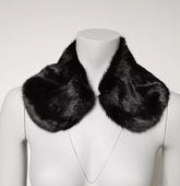 Dolce & Gabbana Black Fur Shawl Neck Wrap Cover Collar Scarf -   -  Dolce & Gabbana.