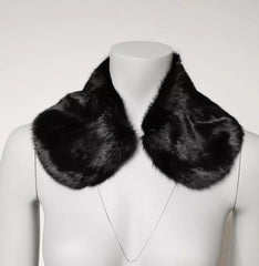 Dolce & Gabbana Black Fur Shawl Neck Wrap Cover Collar Scarf -   -  Dolce & Gabbana.