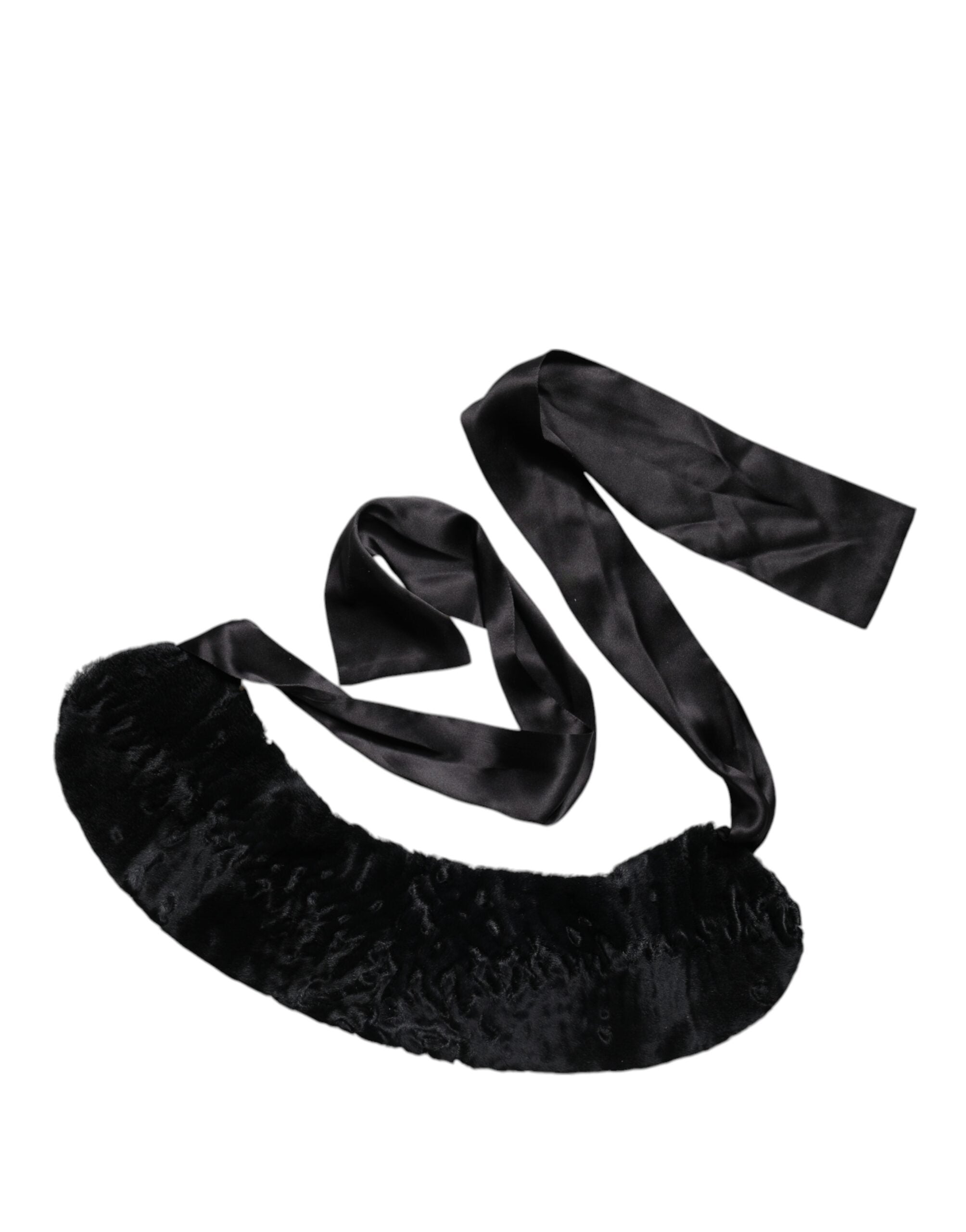 Dolce & Gabbana Black Lamb Fur Women Neck Warmer Winter Scarf -   -  Dolce & Gabbana. Dolce & Gabbana Black Lamb Fur Women Neck Warmer Winter Scarf -   -  Dolce & Gabbana.