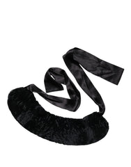 Dolce & Gabbana Black Lamb Fur Women Neck Warmer Winter Scarf -   -  Dolce & Gabbana.