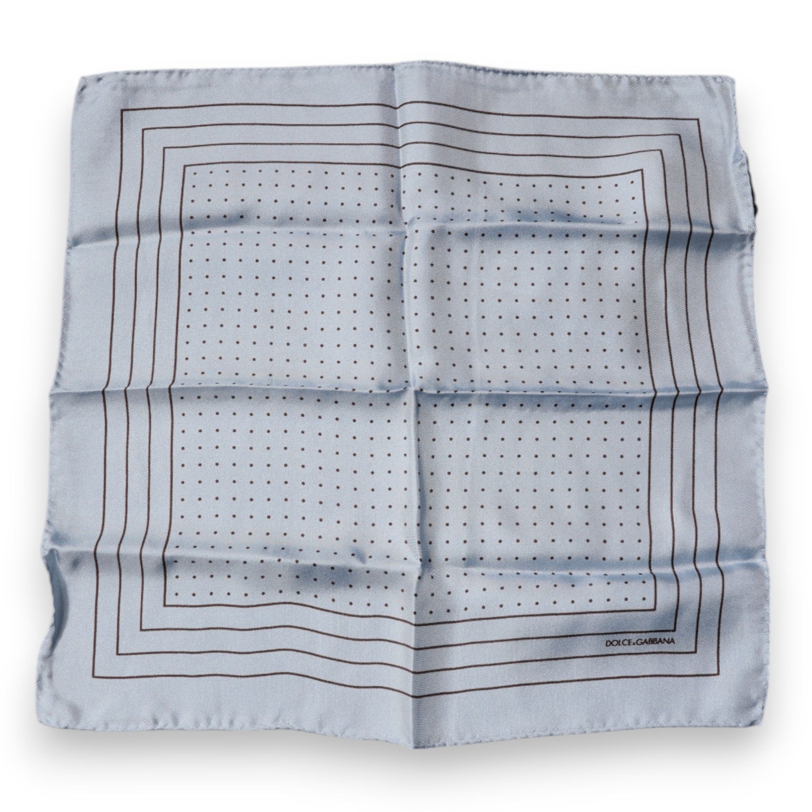 Dolce & Gabbana Sky Blue Polka Dots Square Handkerchief Scarf -   -  Dolce & Gabbana. Dolce & Gabbana Sky Blue Polka Dots Square Handkerchief Scarf -   -  Dolce & Gabbana.