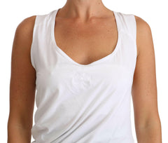 Cavalli White Top Tank CAVALLI T-Shirt Jersey -   -  Cavalli.