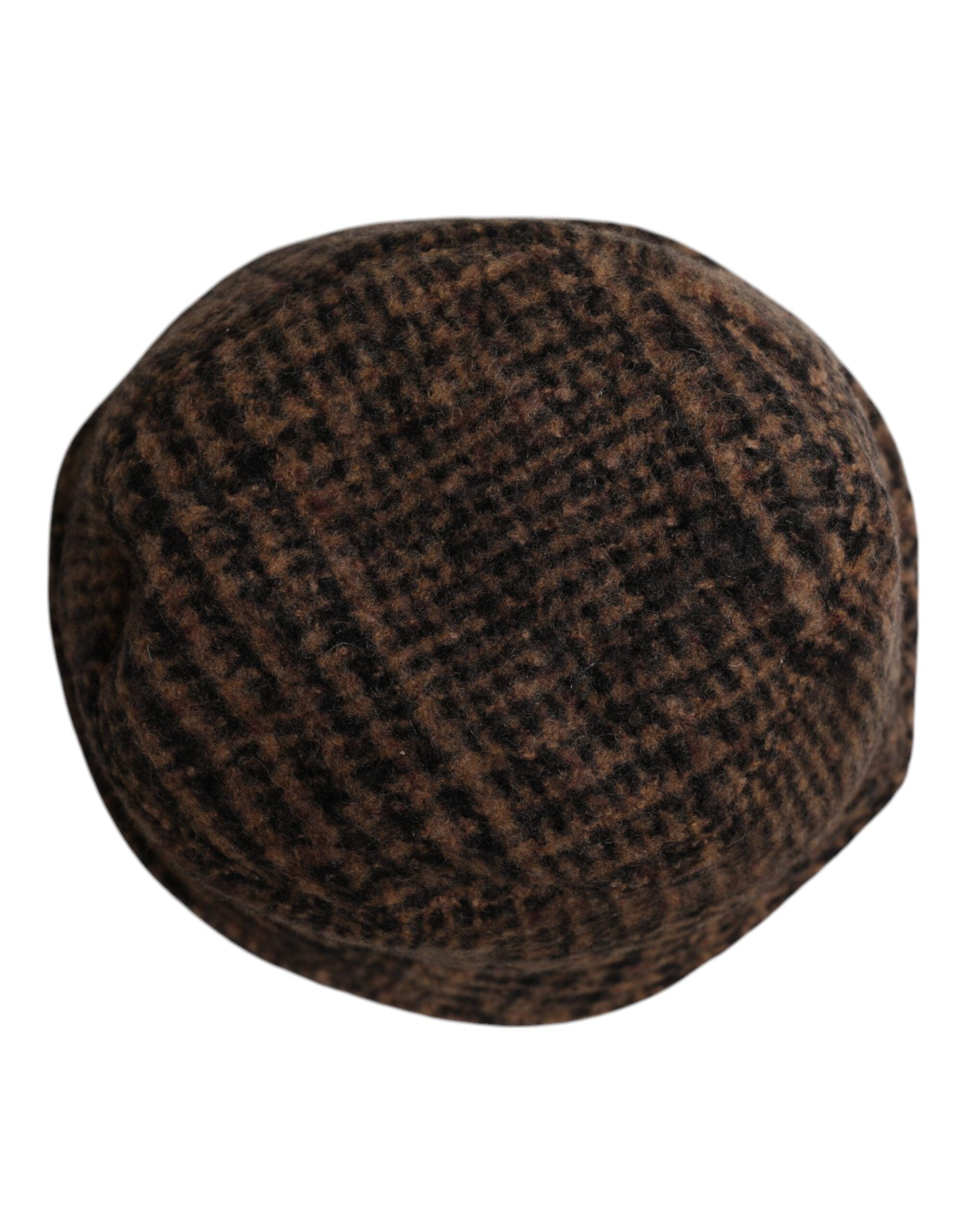 Dolce & Gabbana Brown Houndstooth Wool Woven Bucket Hat -   -  Dolce & Gabbana. Dolce & Gabbana Brown Houndstooth Wool Woven Bucket Hat -   -  Dolce & Gabbana.