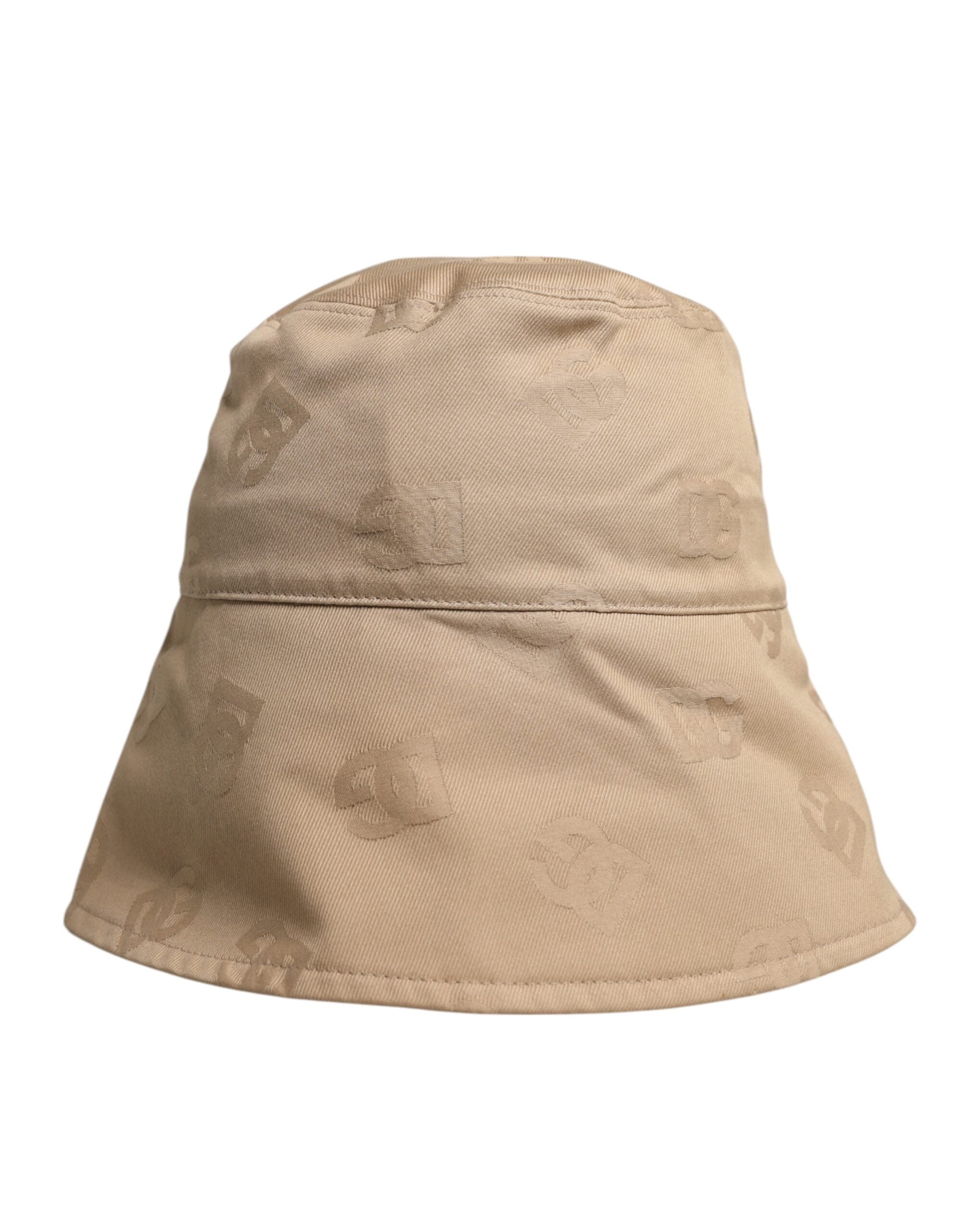Dolce & Gabbana Beige Logo Monogram Cotton Bucket Cap -   -  Dolce & Gabbana. Dolce & Gabbana Beige Logo Monogram Cotton Bucket Cap -   -  Dolce & Gabbana.