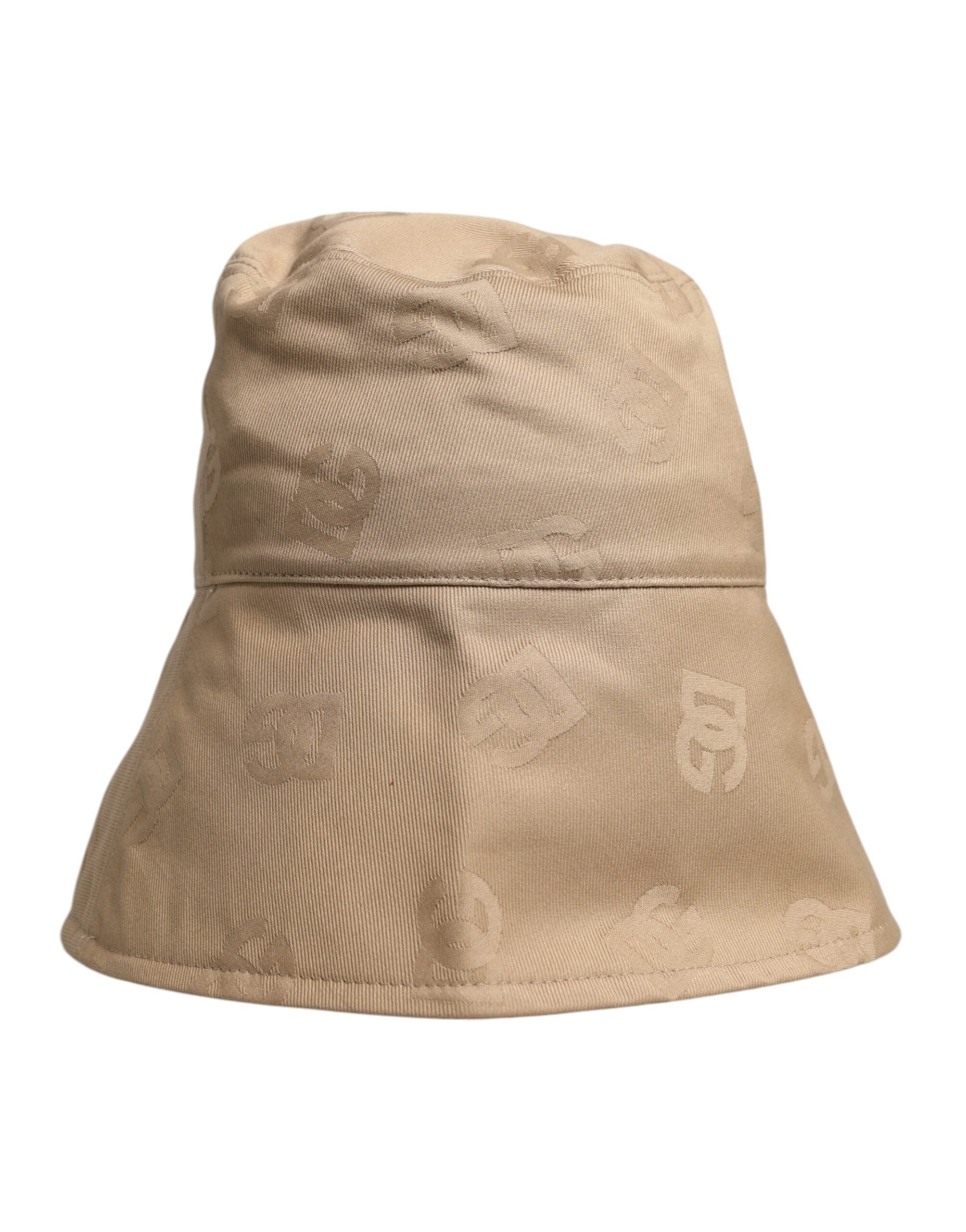 Dolce & Gabbana Beige Logo Monogram Cotton Bucket Cap -   -  Dolce & Gabbana. Dolce & Gabbana Beige Logo Monogram Cotton Bucket Cap -   -  Dolce & Gabbana.
