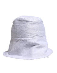 Dolce & Gabbana White Polyester Wide Brim Bucket Hat -   -  Dolce & Gabbana.