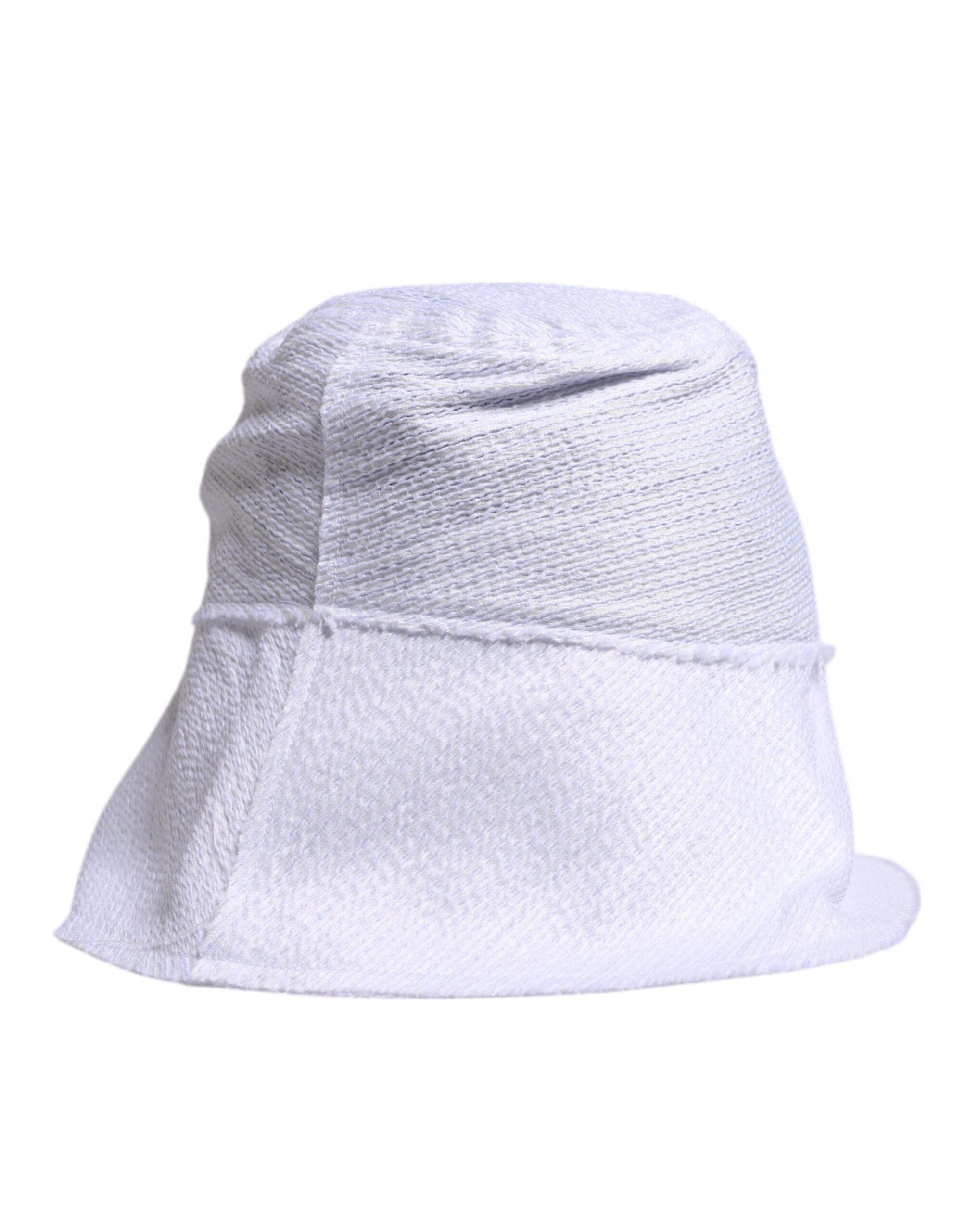 Dolce & Gabbana White Polyester Wide Brim Bucket Hat -   -  Dolce & Gabbana.