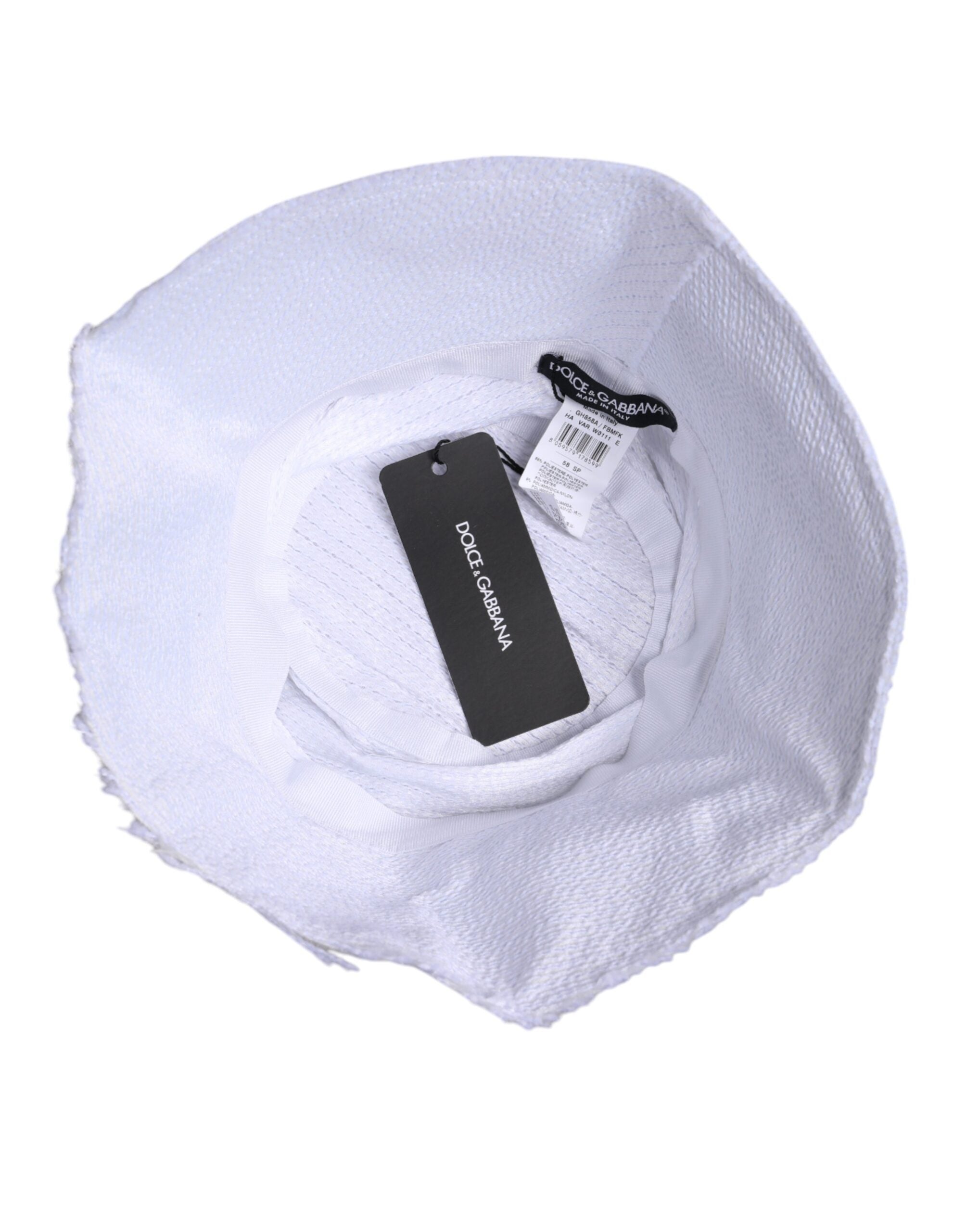 Dolce & Gabbana White Polyester Wide Brim Bucket Hat -   -  Dolce & Gabbana. Dolce & Gabbana White Polyester Wide Brim Bucket Hat -   -  Dolce & Gabbana.