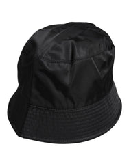 Dolce & Gabbana Black Cotton Wide Brim Bucket Hat -   -  Dolce & Gabbana.