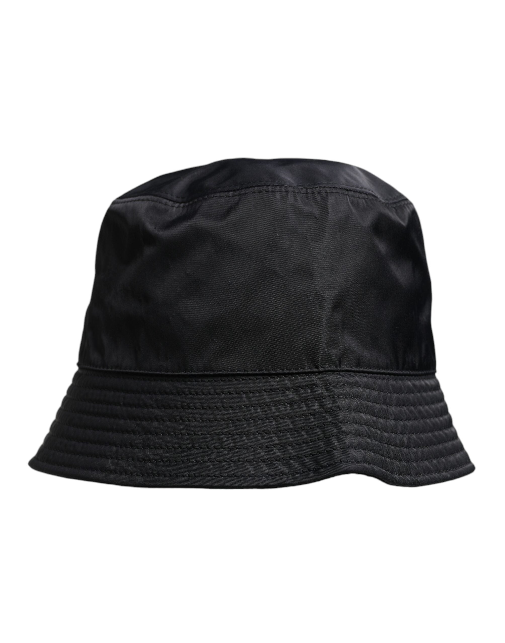 Dolce & Gabbana Black Cotton Wide Brim Bucket Hat -   -  Dolce & Gabbana.