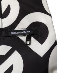 Dolce & Gabbana Black White Logo Beachwear Shorts Swimwear -   -  Dolce & Gabbana.
