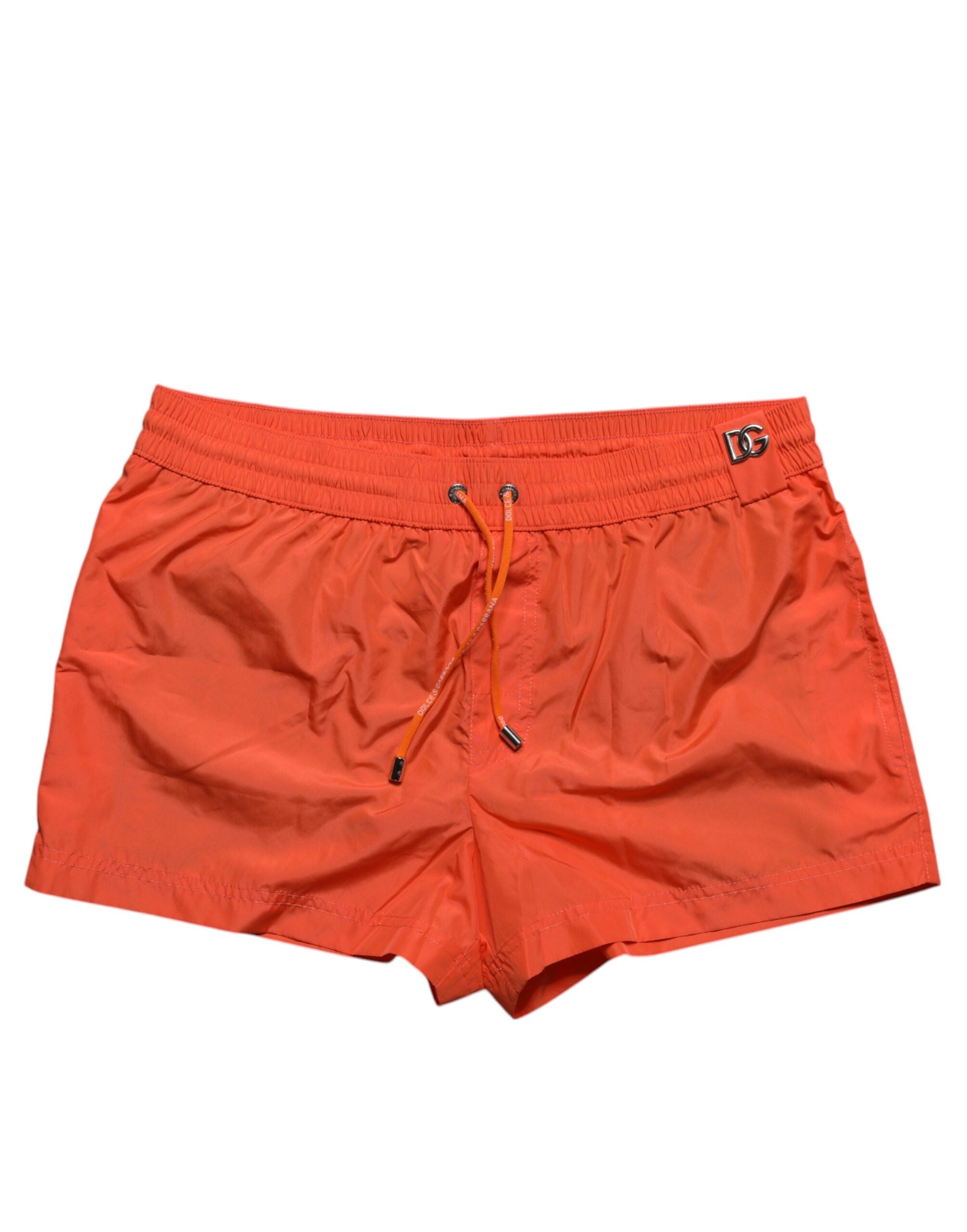 Dolce & Gabbana Orange Polyester Beachwear Shorts 2Pc Swimwear -   -  Dolce & Gabbana.