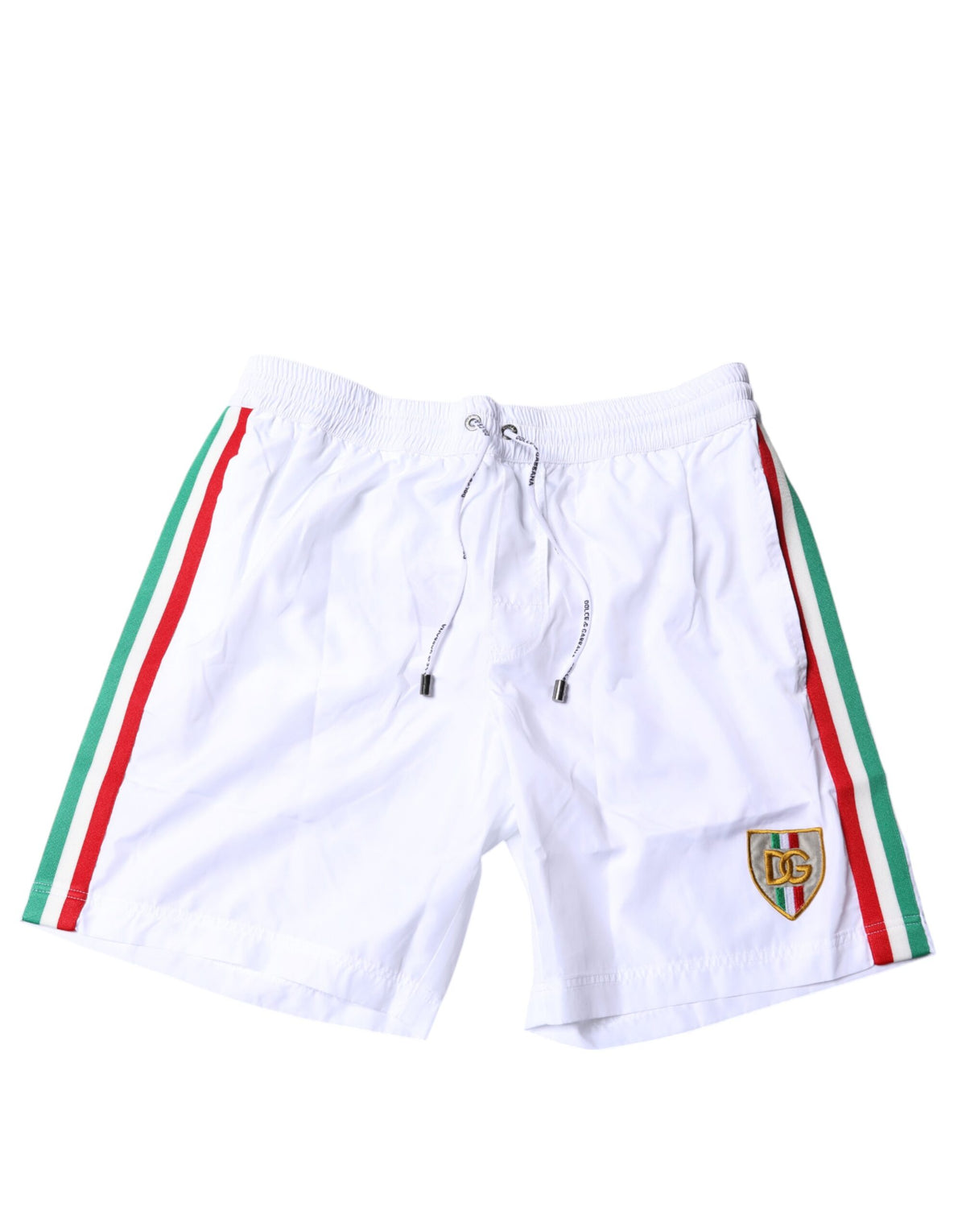 Dolce & Gabbana White Stripes Beachwear Shorts 2 Pc Swimwear -   -  Dolce & Gabbana.