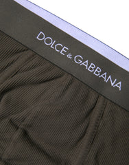 Dolce & Gabbana Gray Cotton Men Mid Slip Brief Underwear - - Dolce & Gabbana.