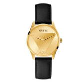 Guess Black Leather Watch -   -  Guess.