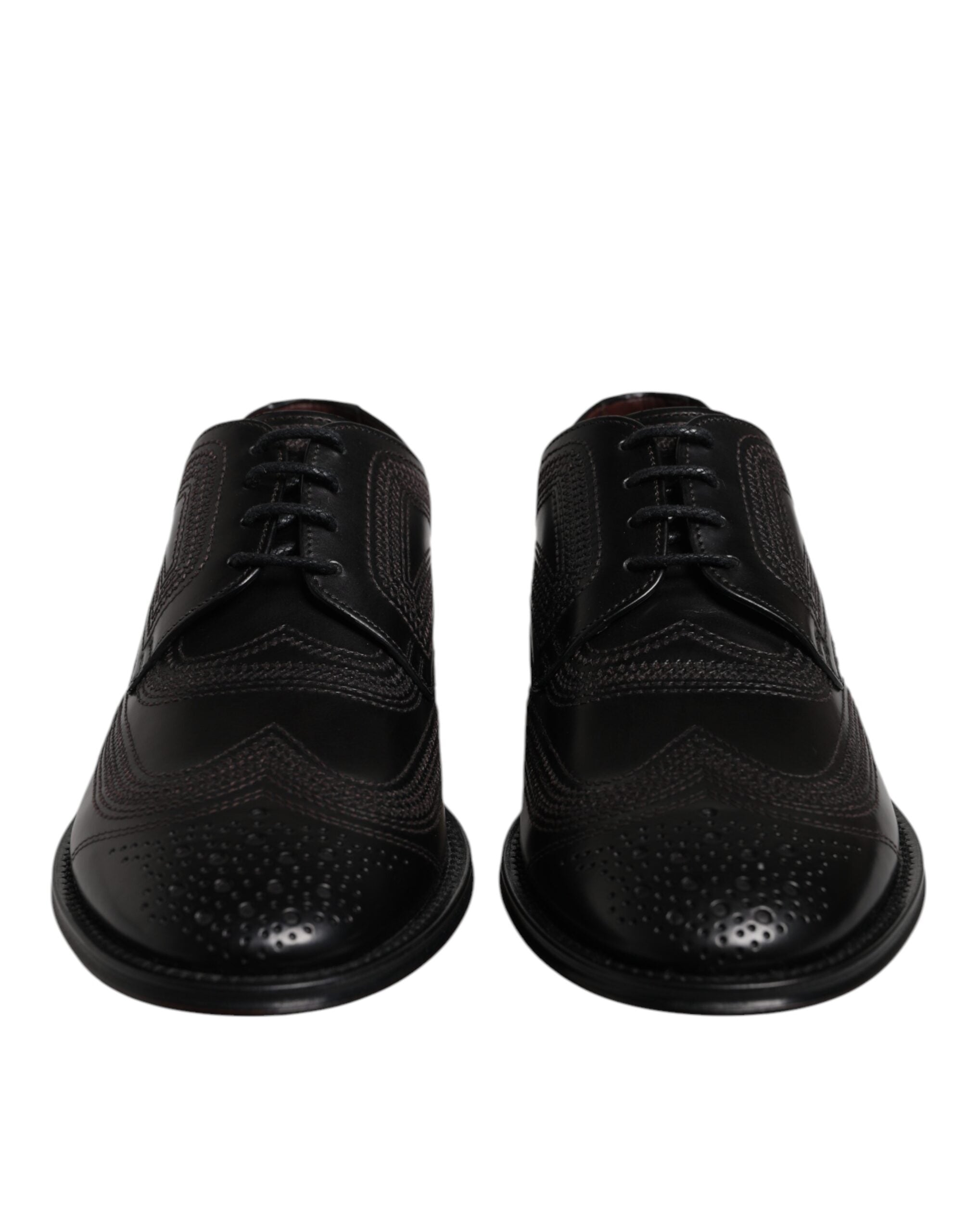 Dolce & Gabbana Black Embroidered Classic Leather Derby Dress Shoes -   -  Dolce & Gabbana. Dolce & Gabbana Black Embroidered Classic Leather Derby Dress Shoes -   -  Dolce & Gabbana.