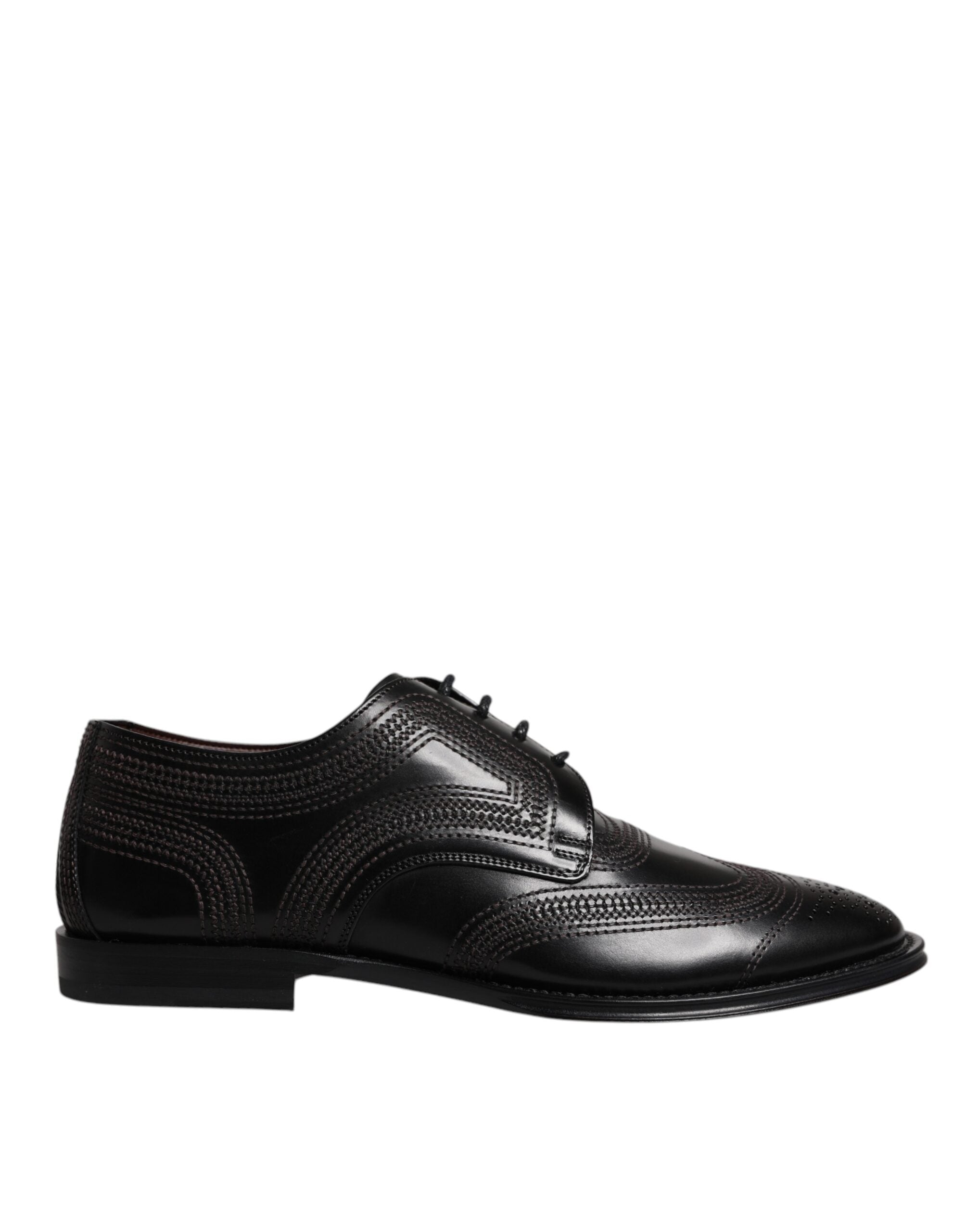 Dolce & Gabbana Black Embroidered Classic Leather Derby Dress Shoes -   -  Dolce & Gabbana. Dolce & Gabbana Black Embroidered Classic Leather Derby Dress Shoes -   -  Dolce & Gabbana.