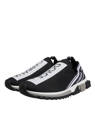 Dolce & Gabbana Black White Slip On Sorrento Sneakers Shoes -   -  Dolce & Gabbana.
