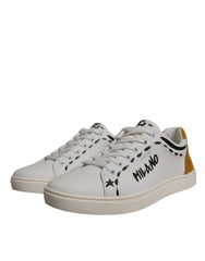 Dolce & Gabbana White Suede Leather Low Top Sneakers Shoes -   -  Dolce & Gabbana.