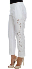 Dolce & Gabbana White Floral Cutout Dress Sicily Pants -   -  Dolce & Gabbana.