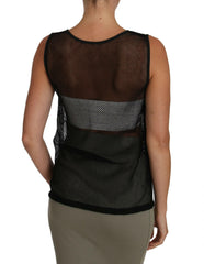 Dolce & Gabbana Black Mesh Transparent Blouse T-shirt -   -  Dolce & Gabbana.