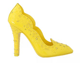 Dolce & Gabbana Yellow Crystal Heels CINDERELLA Shoes -   -  Dolce & Gabbana.