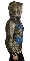 Dolce & Gabbana Im The Queen Jaquard Gold Sweatshirt  Hoodie -   -  Dolce & Gabbana.