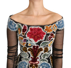 Dolce & Gabbana Black Floral Ricamo Top T-shirt Blouse -   -  Dolce & Gabbana.