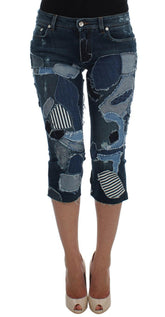 Dolce & Gabbana Stretch Blue Patchwork Jeans Shorts -   -  Dolce & Gabbana.