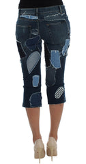 Dolce & Gabbana Stretch Blue Patchwork Jeans Shorts -   -  Dolce & Gabbana.