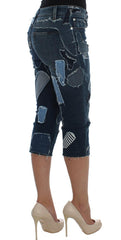 Dolce & Gabbana Stretch Blue Patchwork Jeans Shorts -   -  Dolce & Gabbana.