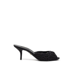 Dolce & Gabbana Black Cotton Sandal -   -  Dolce & Gabbana.