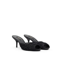 Dolce & Gabbana Black Cotton Sandal -   -  Dolce & Gabbana.