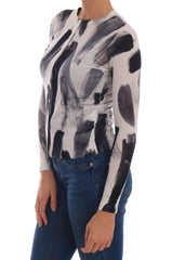 Dolce & Gabbana Cardigan Lightweight Silk Paint Stroke Sweater -   -  Dolce & Gabbana.