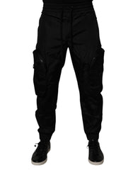 Dolce & Gabbana Black Nylon Cargo Jogger Men Sweatpants Pants - - Dolce & Gabbana.