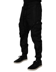 Dolce & Gabbana Black Nylon Cargo Jogger Men Sweatpants Pants - - Dolce & Gabbana.