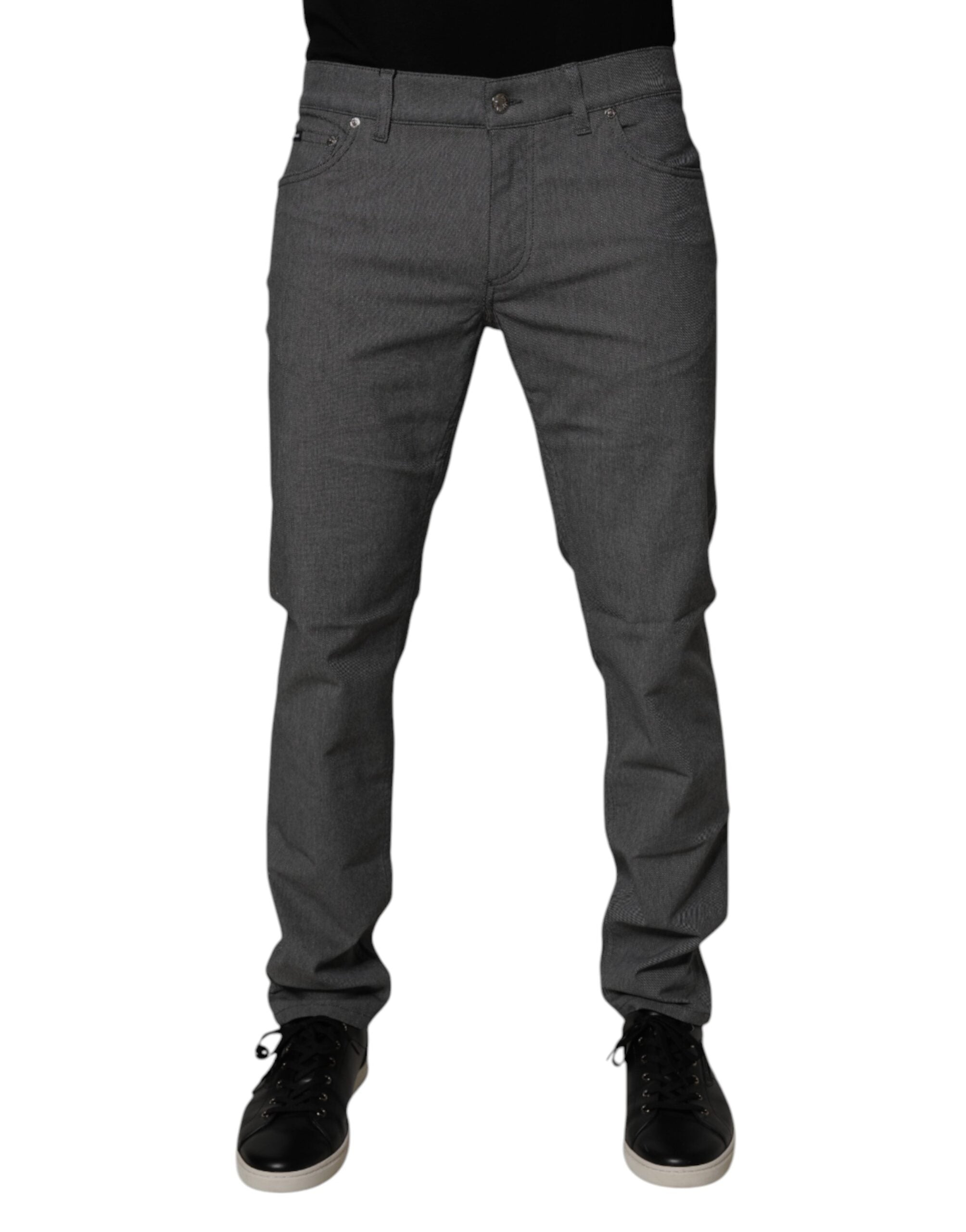 Dolce & Gabbana Gray Cotton Stretch Skinny Denim Jeans -   -  Dolce & Gabbana.