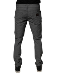 Dolce & Gabbana Gray Cotton Stretch Skinny Denim Jeans -   -  Dolce & Gabbana.