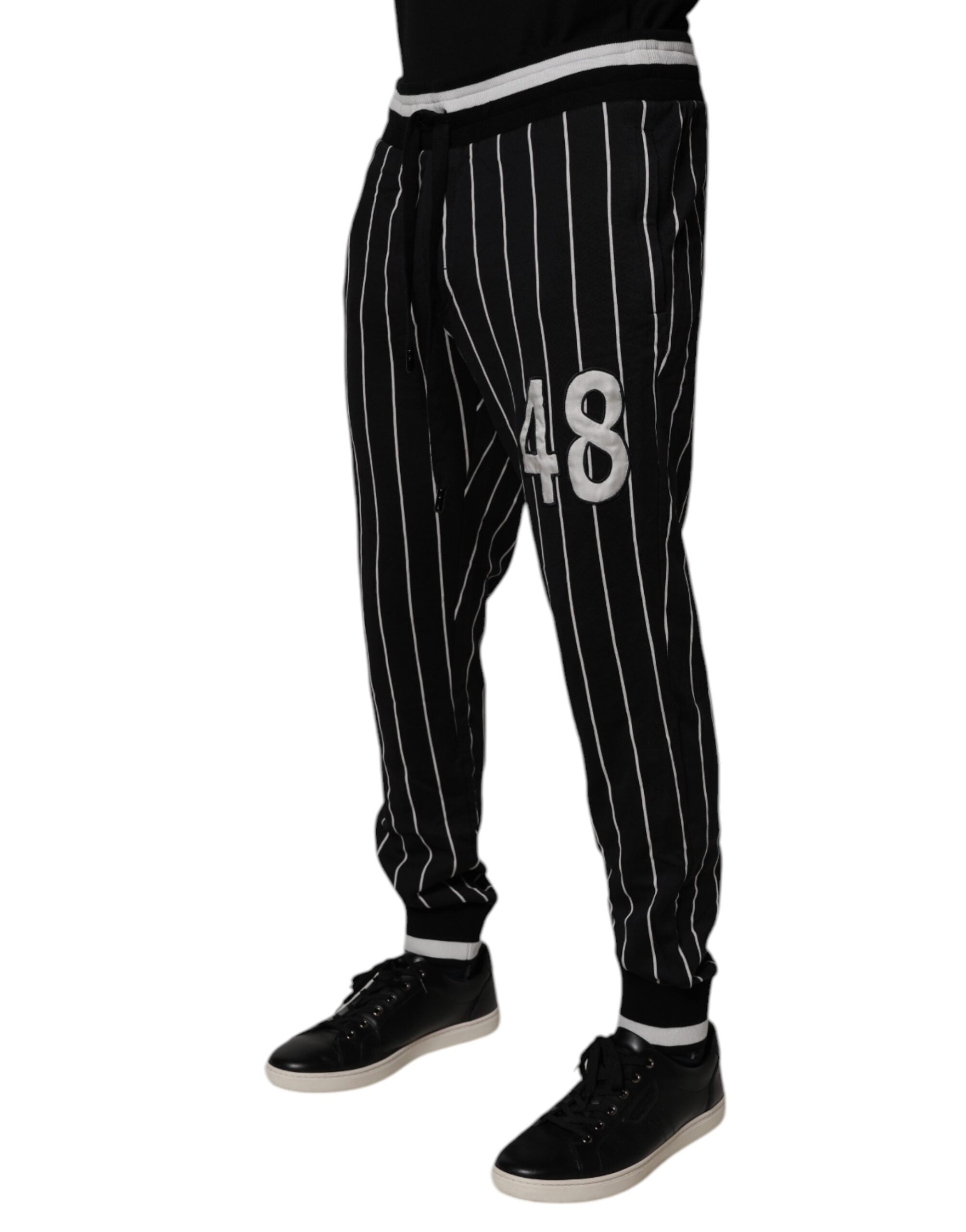Dolce & Gabbana Black White Stripes Jogger Sweatpants Pants -   -  Dolce & Gabbana. Dolce & Gabbana Black White Stripes Jogger Sweatpants Pants -   -  Dolce & Gabbana.