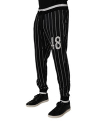 Dolce & Gabbana Black White Stripes Jogger Sweatpants Pants -   -  Dolce & Gabbana.