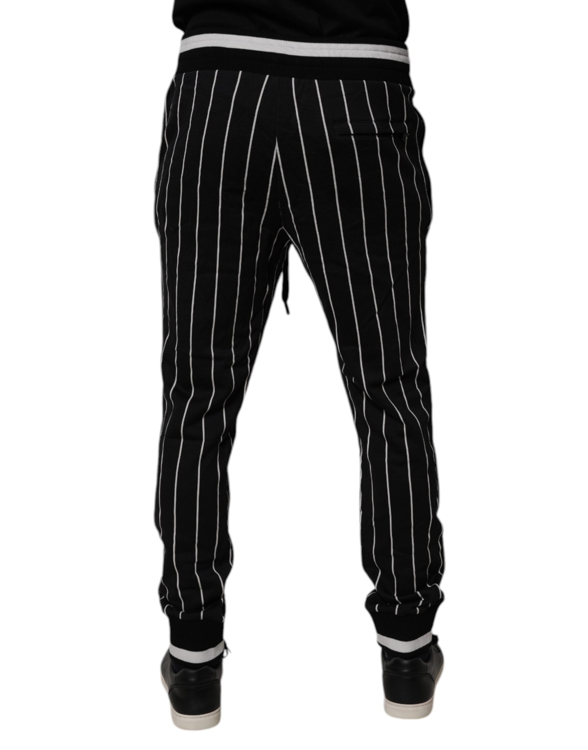 Dolce & Gabbana Black White Stripes Jogger Sweatpants Pants -   -  Dolce & Gabbana. Dolce & Gabbana Black White Stripes Jogger Sweatpants Pants -   -  Dolce & Gabbana.