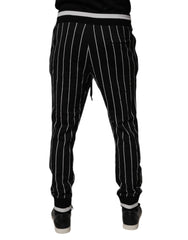 Dolce & Gabbana Black White Stripes Jogger Sweatpants Pants -   -  Dolce & Gabbana.
